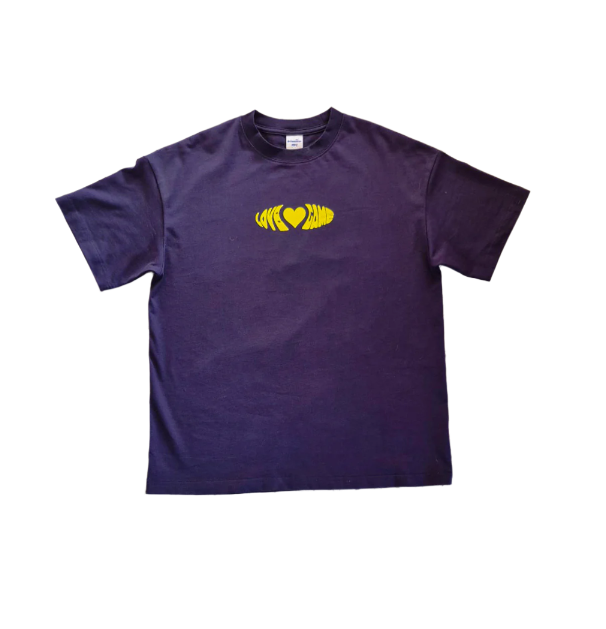Blue and yellow baggy fit tee