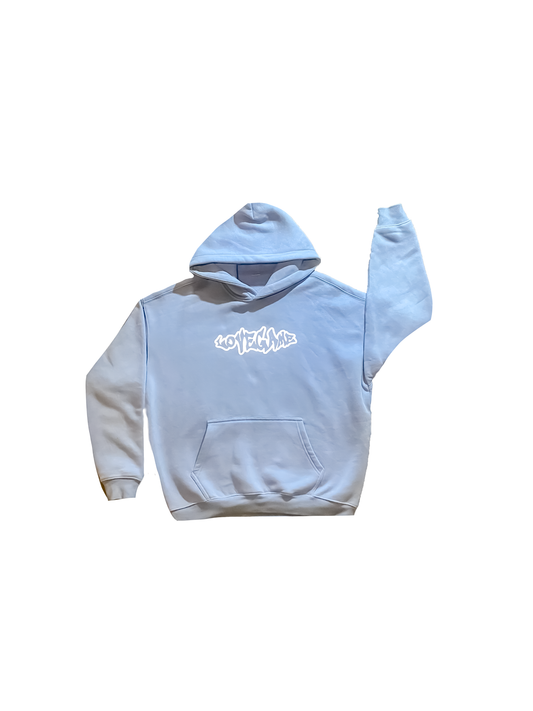 Blue front font Hoodie